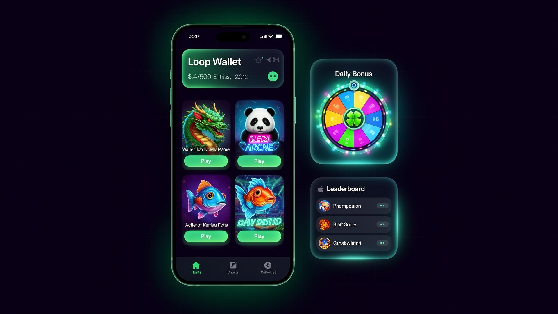 LuckyLoop rewards dashboard preview